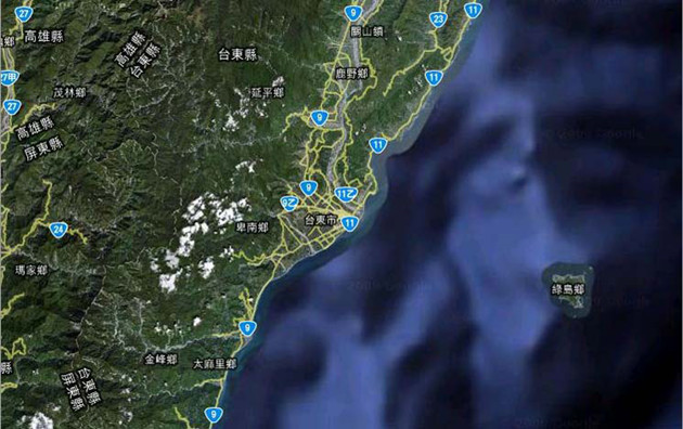 台灣台東縣海域發生4.5級地震 震源深度75千米