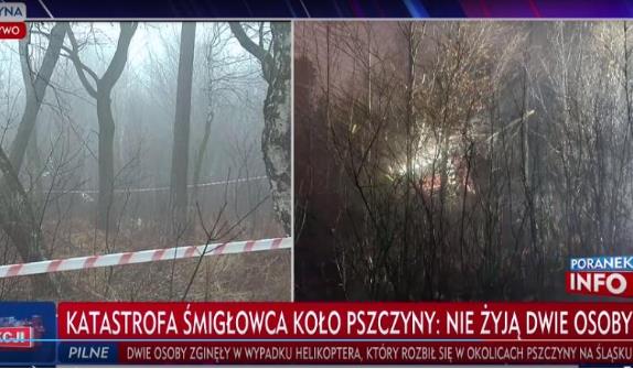 波蘭南部一架直升機墜毀 致2死2傷