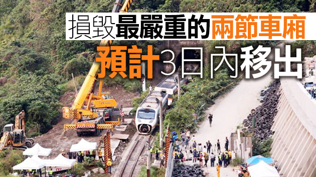 【追蹤報道】太魯閣號第6節車廂已成功拖出隧道