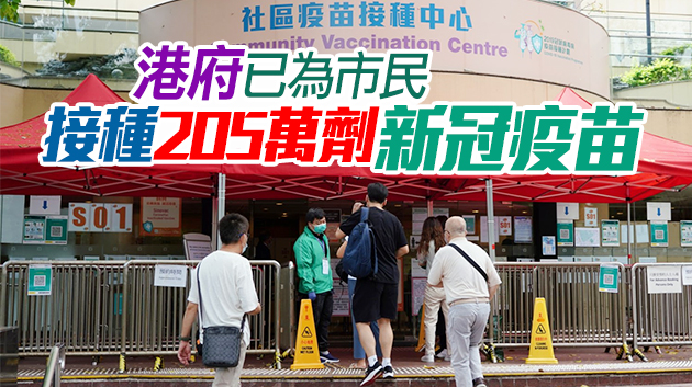 本港121萬市民已打疫苗 逾83萬人已接種兩劑