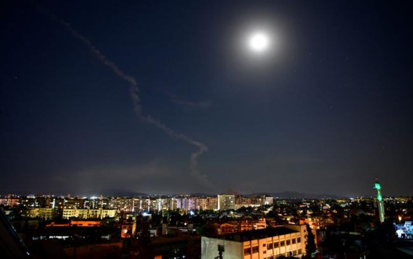 以色列導彈襲擊敘利亞大馬士革市等地區 爆炸聲巨大