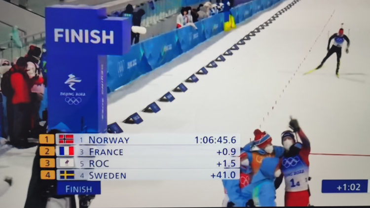 挪威奪冬季兩項混合接力金牌 中國隊獲第15名