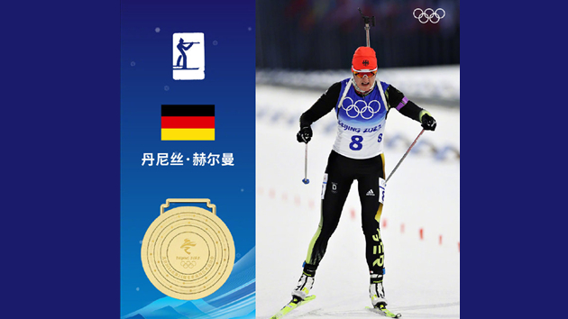 德國選手冬季兩項女子15公里個人賽奪金