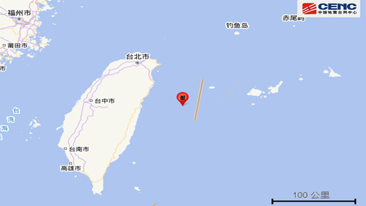 台灣花蓮縣海域發生5.4級地震 震源深度10千米