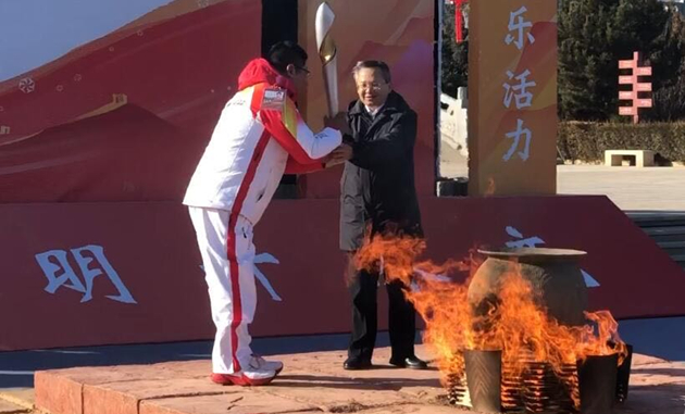 北京冬殘奧會「文明之火」在張家口涿鹿黃帝城採集