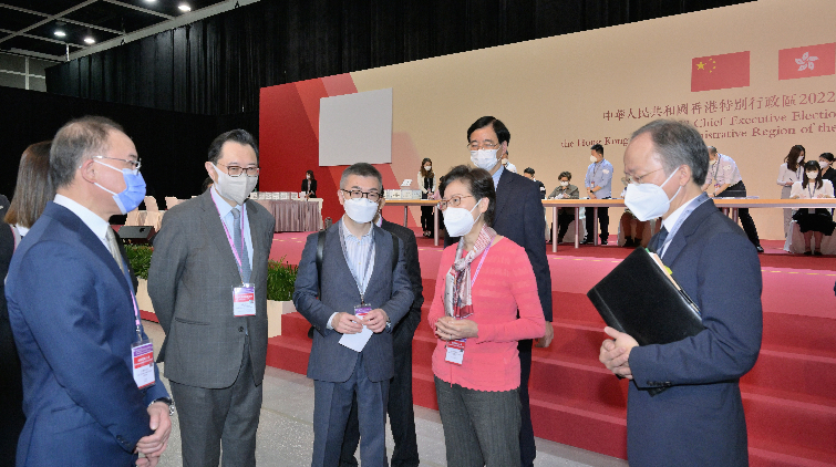 港府力保今日特首選舉高效有序 林鄭籲選委踴躍投票