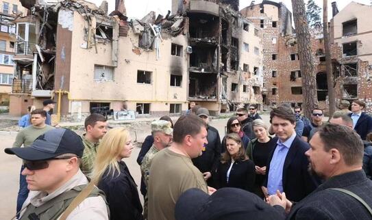 加拿大總理特魯多到訪烏克蘭
