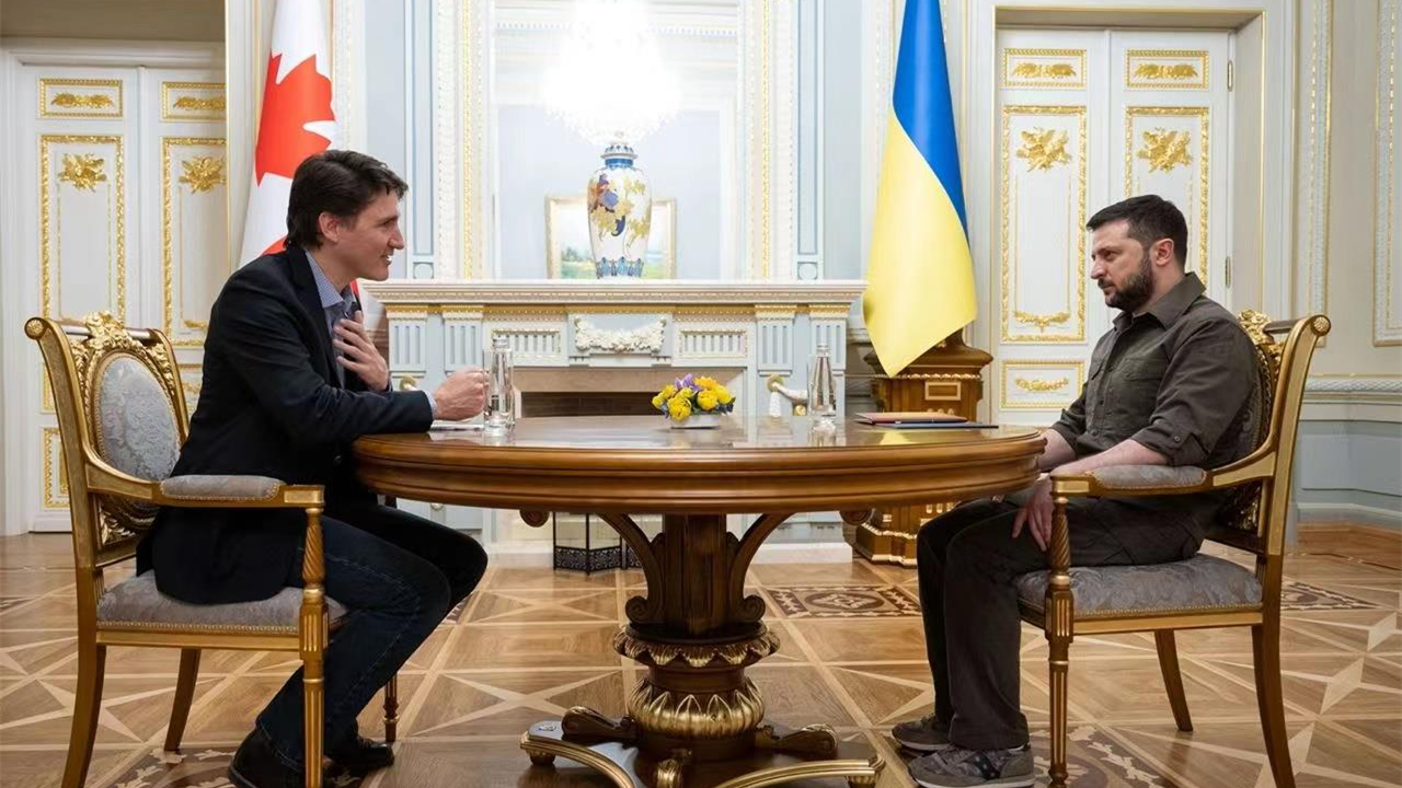 【追蹤報道】烏克蘭總統澤連斯基會見加拿大總理特魯多