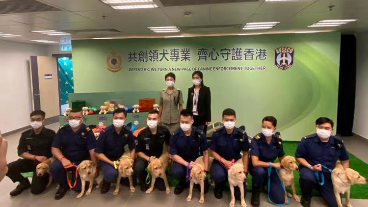 海關與機保合作成功孕育8隻搜查犬守護香港