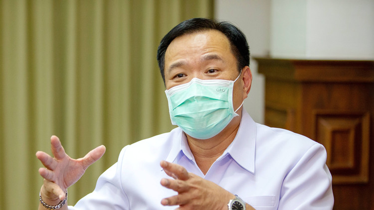 泰國副總理兼衛生部長阿努廷新冠檢測呈陽性