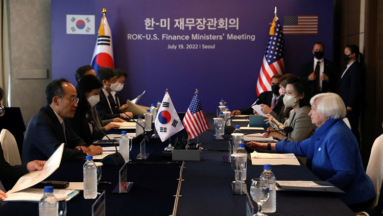 ​美財長耶倫訪韓 聚焦貨幣能源等領域
