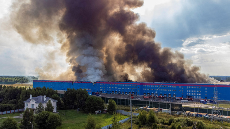 俄羅斯莫斯科州倉庫大火已被撲滅 火災共致12人受傷