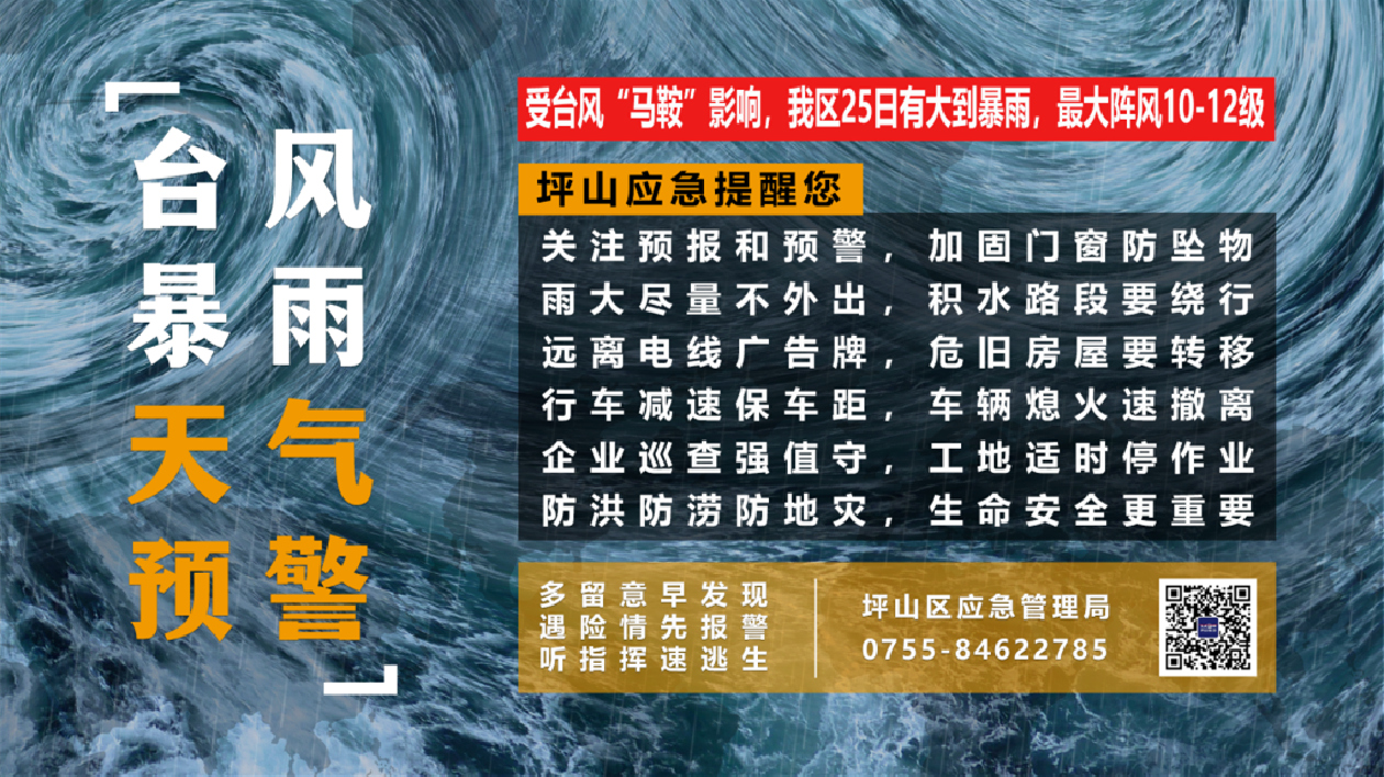 深圳啟動防颱風Ⅲ級應急響應 坪山開放40個室內避難場所