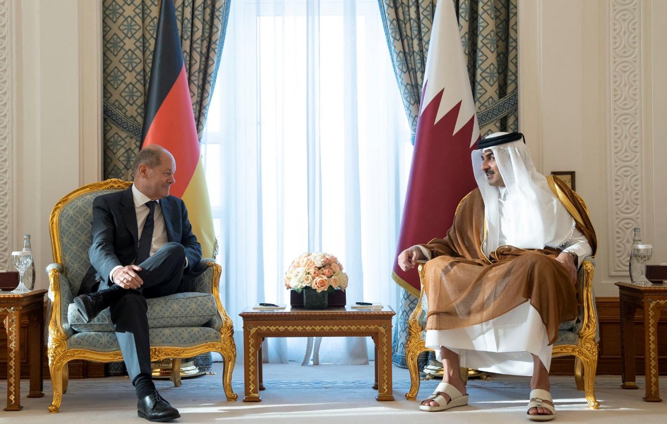 德國總理訪問卡塔爾討論天然氣供應等問題