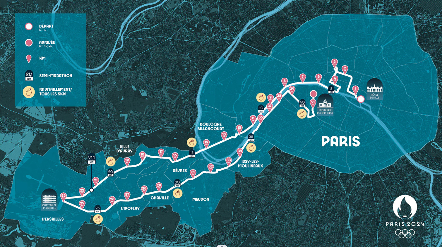 巴黎奧運會馬拉松比賽線路正式公布