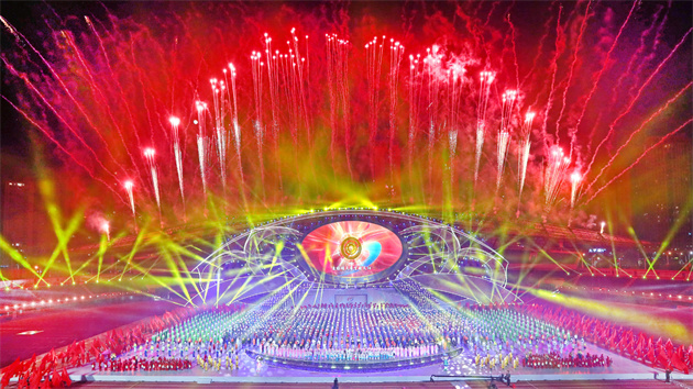 廣西第十五屆運動會在貴港市開幕