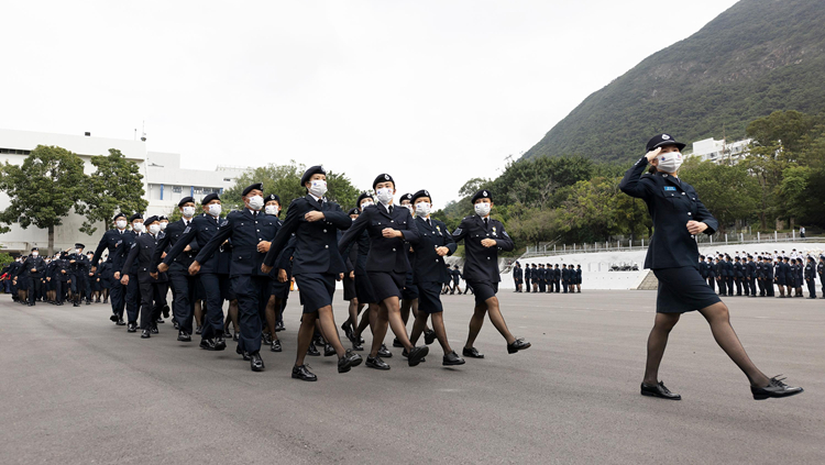 民安隊七十周年紀念大會操 首次全面採用中式步操
