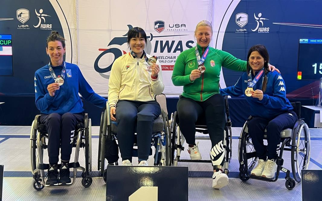 輪椅劍擊世界盃美國站 余翠怡奪女子A級花劍金牌