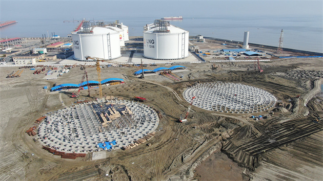 協鑫匯東江蘇如東LNG接收站項目進入罐體施工階段