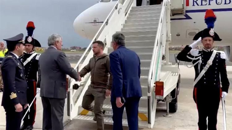烏克蘭總統澤連斯基訪問意大利
