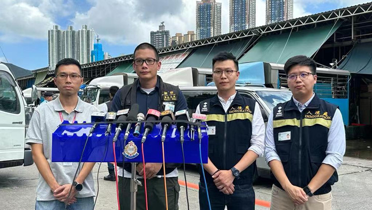警方跨部門聯合執法行動 打擊香港仔魚市場不法活動