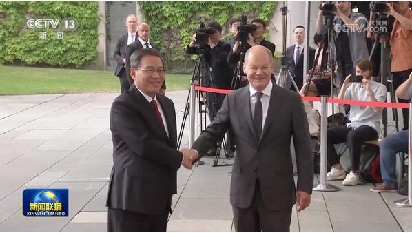 李強與德國總理朔爾茨舉行會談