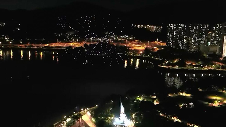 有片 | 慶祝香港回歸祖國26周年 大埔舉辦3D無人機匯演及嘉年華