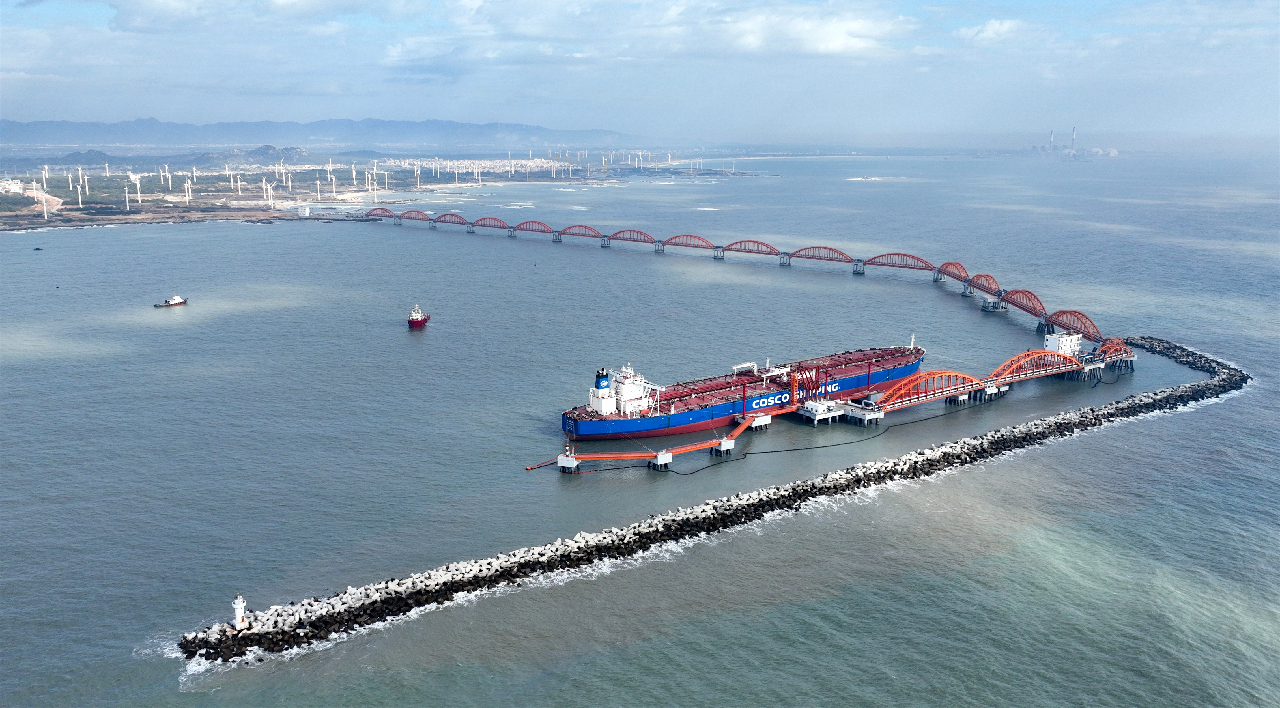 揭陽：中國石油廣東石化原油碼頭接卸原油超千萬噸