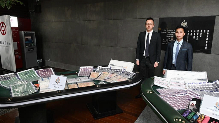 警破2工廈非法賭檔 拘18人 檢獲90萬元現金籌碼