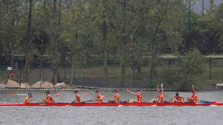 【亞運奪金】第1500金！中國隊奪得賽艇女子八人單槳有舵手金牌