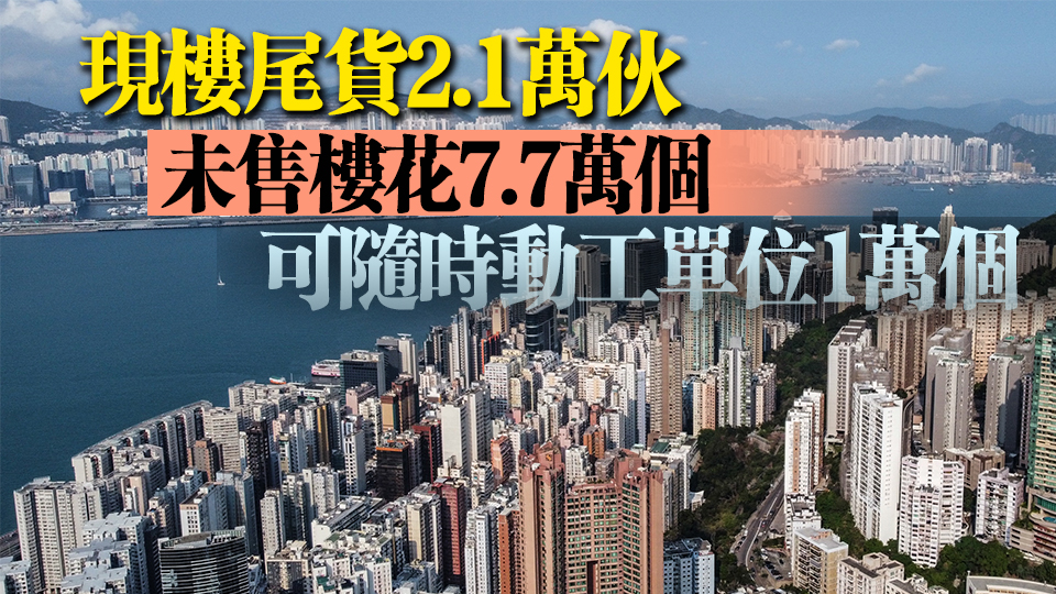 本港未來3年至4年一手私樓潛在供應量10.8萬個 按季減少1000個