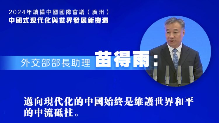 讀懂中國2024 | 苗得雨：邁向現代化的中國將為構建人類命運共同體不懈努力