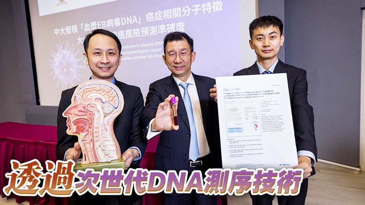 中大成功識別血漿EB病毒DNA 大幅提升鼻咽癌風險預測準確度