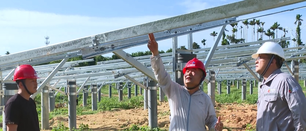 海南瓊海萬泉鎮一農光互補光伏發電項目全面開工