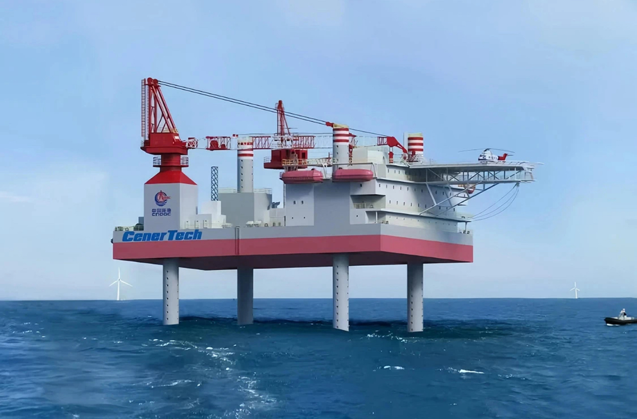 全球首座海上移動式油田措施平台在青島開建