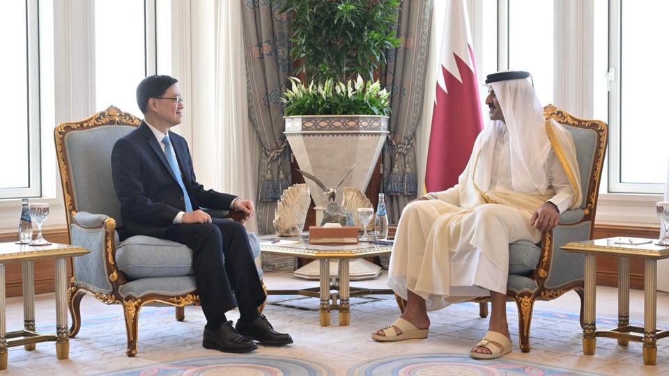 李家超晤卡塔爾領導人 兩地大致完成促進和保護投資協定談判