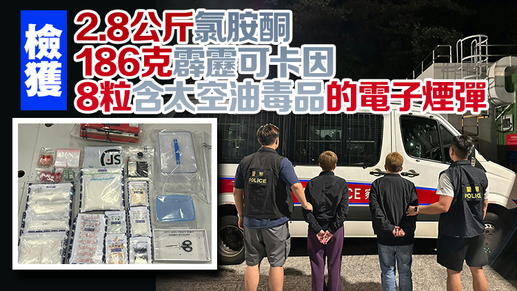 警方荃灣梨木樹邨反毒品 拘2女 檢值150萬元毒品