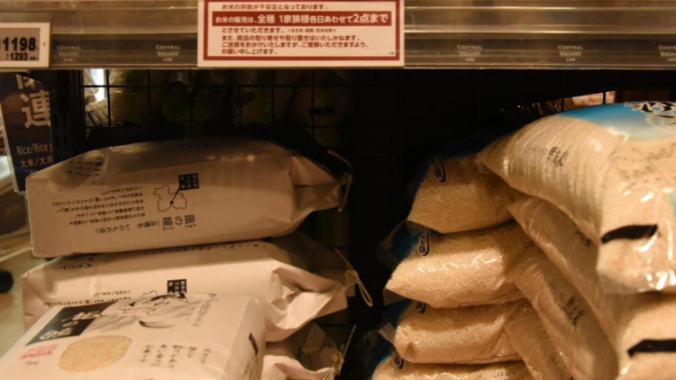 日本政府儲備米庫存量告急 或考慮進口大米