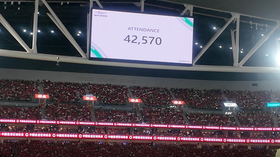 有片｜港隊1:0絕殺印度 42570人坐爆啟德 創入場紀錄