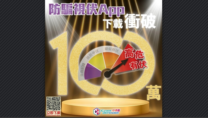 防騙視伏APP100萬下載 獲「國際傳媒大獎」及金獎