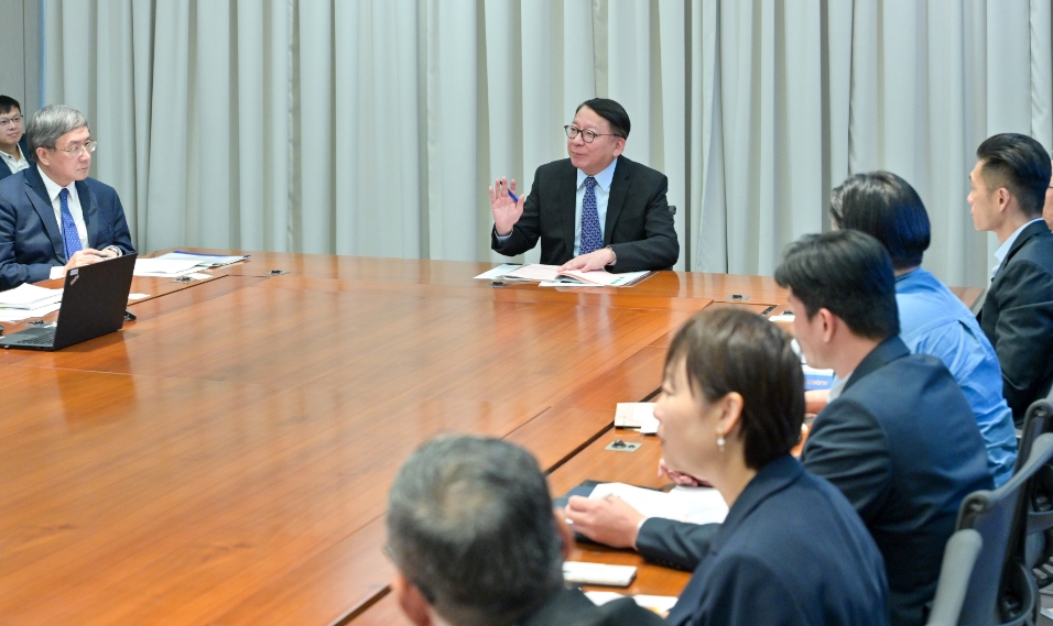 陳國基主持跨部門督導委員會會議 統籌協調應對熱帶風暴韋帕襲港