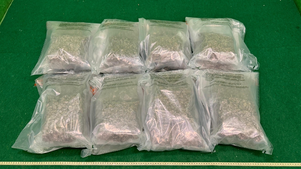 海關機場檢值280萬元大麻花 拘捕曼谷抵港54歲女旅客