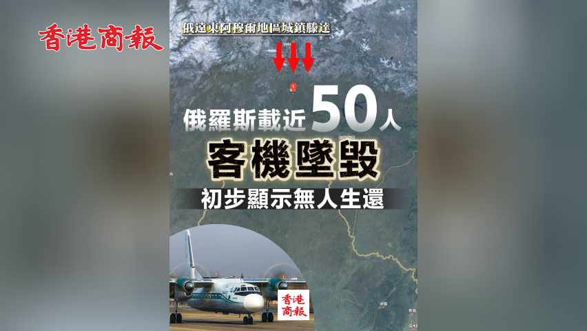 有片丨俄羅斯載近50人客機墜毀 初步顯示無人生還