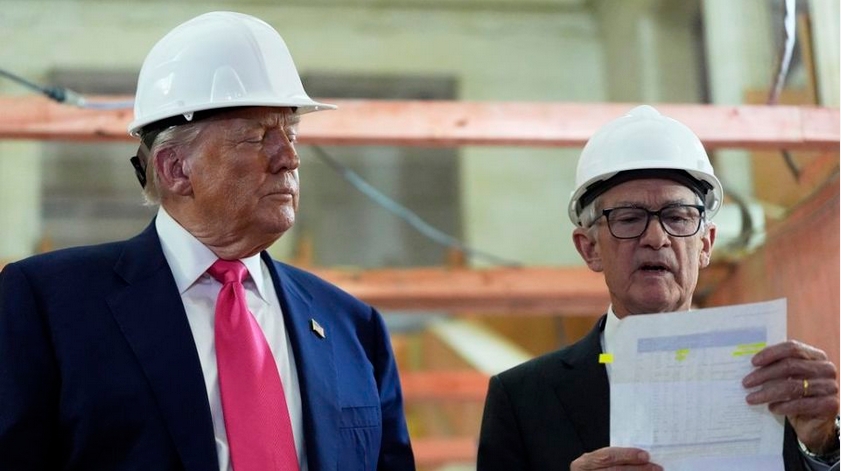 特朗普視察聯儲局總部 當面爭論翻新成本 稱沒必要解僱鮑威爾