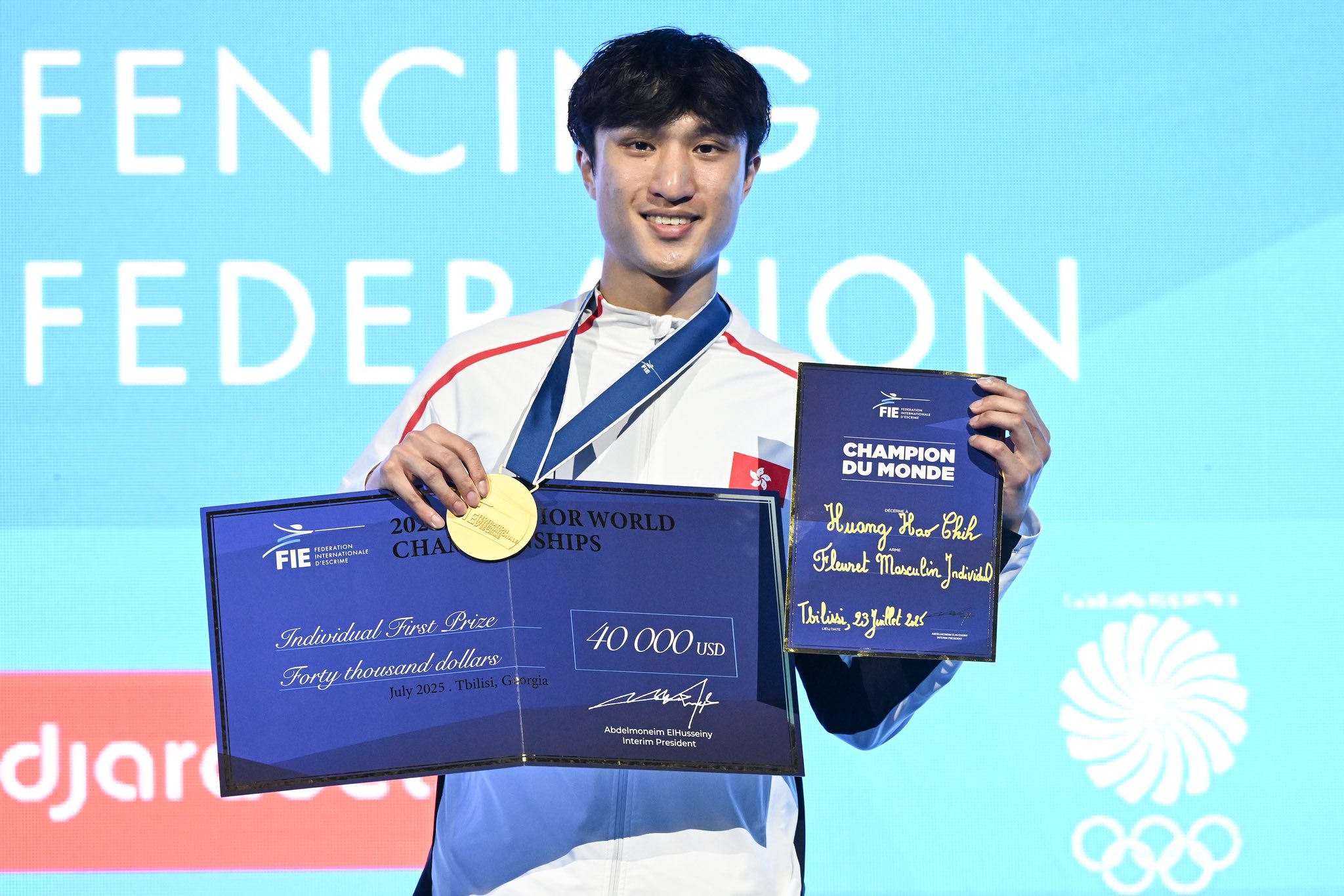 劍擊世界冠軍蔡俊彥凱旋 冀全運會個人賽晉身八強