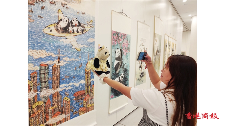 有片｜「『你好！大熊貓』——慶祝香港回歸祖國28周年大熊貓主題藝術展」開幕