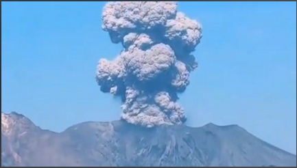 日本新燃岳火山噴發 已發布三級警戒 