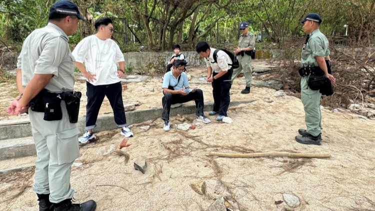 當局增派人員巡邏橋咀洲加強執法與宣傳 持續至黃金周餘下時間