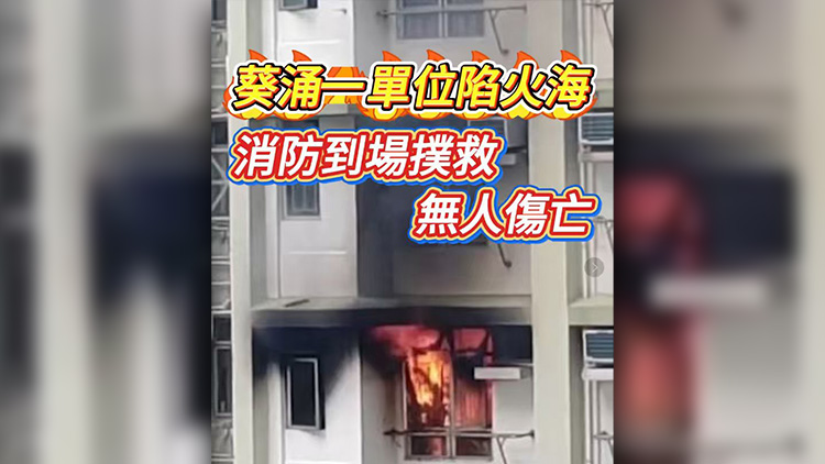 有片〡葵涌梨木樹邨閉門失火  消防救熄無人受傷