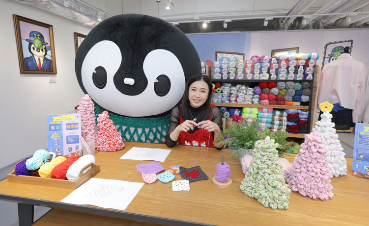 Happy Yarn 2 周年玩樂祭 場內有甘比親自設計及鈎織手作